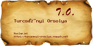Turcsányi Orsolya névjegykártya