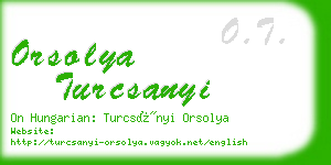 orsolya turcsanyi business card